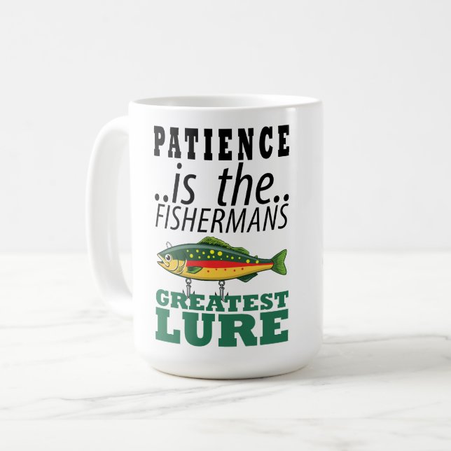 Der größte Köder eines Fischers Kaffeetasse (Vorderseite Links)