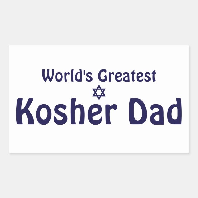 Der größte Kosher-Vater der Welt Rechteckiger Aufkleber (Vorderseite)