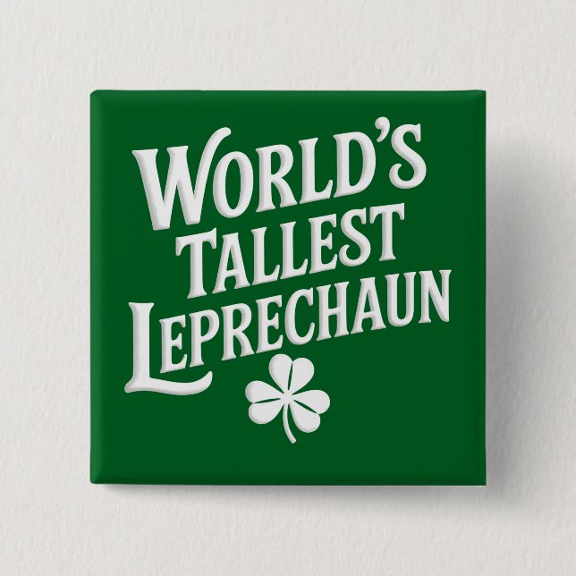 Der größte Leprechaun-Tag der Welt, der irische St Button (Vorderseite)