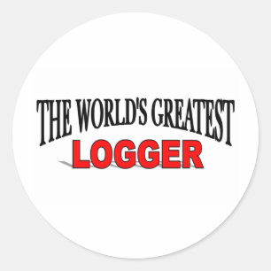 Der größte Logger der Welt Runder Aufkleber