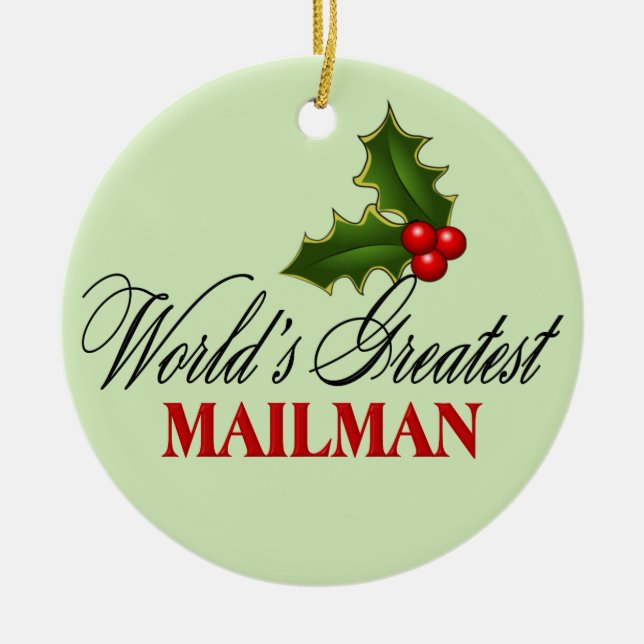Der größte Mailman der Welt Keramik Ornament (Vorne)