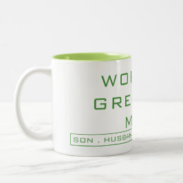 Der größte Mann der Welt - Sohn, Ehemann, Vater, O Zweifarbige Tasse