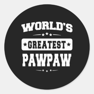 Der größte Pawpaw-Vater-Vatertag der Welt Runder Aufkleber