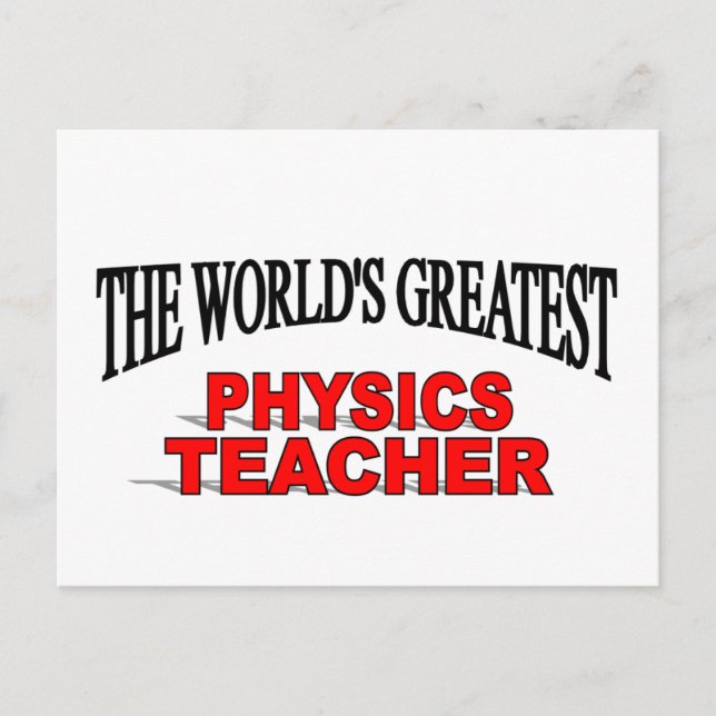 Der größte Physiklehrer der Welt Postkarte (Vorderseite)