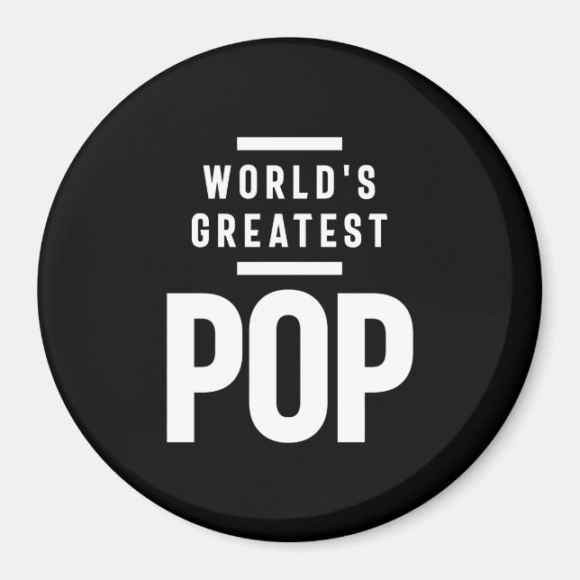 Der größte Pop der Welt | Father Grandpa-Geschenk Magnet (Vorne)