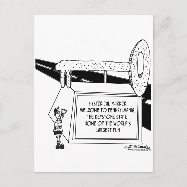 Der größte Pun der Welt Postkarte (Vorderseite)