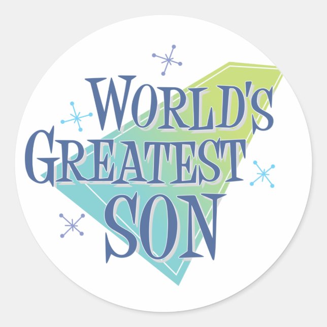 Der größte Sohn der Welt Runder Aufkleber (Vorderseite)