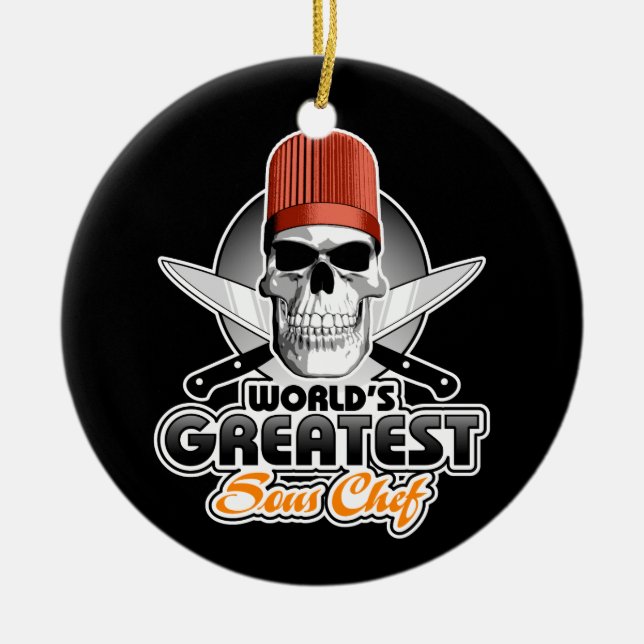 Der größte Sous-Koch der Welt v1 Keramikornament (Vorne)