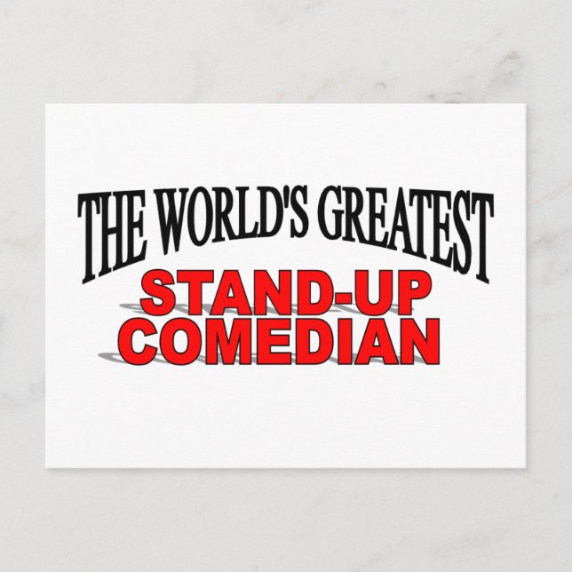 Der größte Stand-up-Komiker der Welt Postkarte (Vorderseite)