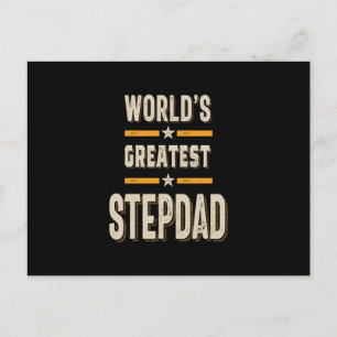 Der größte Step-Vater der Welt - Funny Stepfather- Postkarte