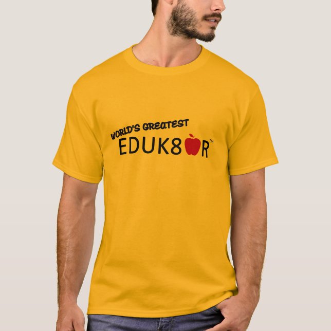 Der größte T - Shirt für Erzieher, Gold (Vorderseite)