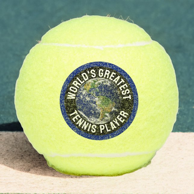 Der größte Tennisspieler der Welt, Planet Erde Tennisbälle (world's greatest tennis player earth globe tennis ball)