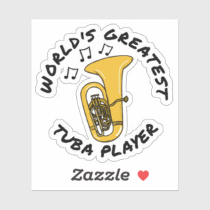 Der größte Tuba-Spieler der Welt, Messingmusiker F Aufkleber