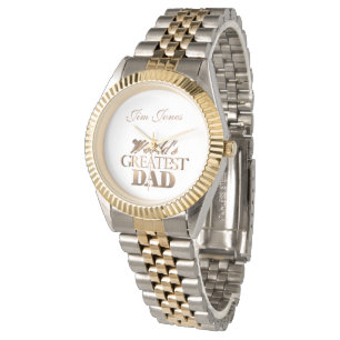 Der größte Vater der Welt - Elegante Typografie -  Armbanduhr