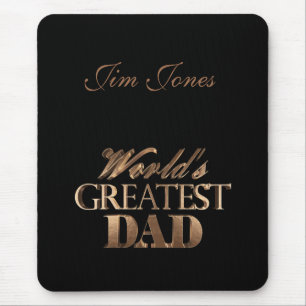 Der größte Vater der Welt - Eleganter Schwarz-Gold Mousepad