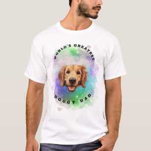 Der größte Vater der Welt für Hunde - Goldener Ret T-Shirt