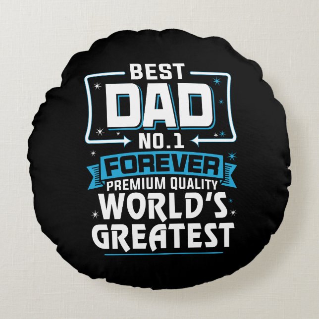 Der größte Vater der Welt für Männer11 Rundes Kissen (Vorderseite)