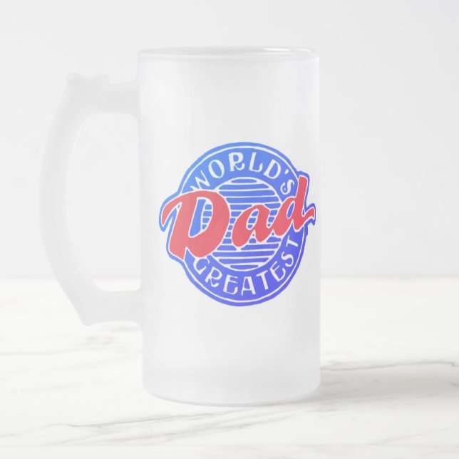 Der größte Vater der Welt Mattglas Bierglas (Links)