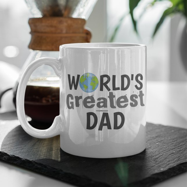 Der größte Vater der Welt Moderne, trendige Typogr Kaffeetasse (World's Greatest Dad. Whimsical Mug)
