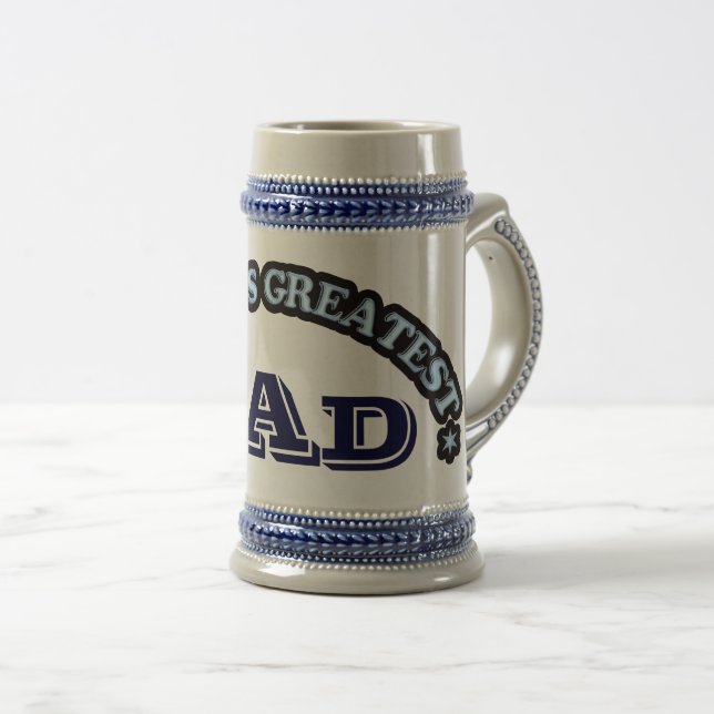 Der größte Vater der Welt Stein Bierglas (VorderseiteRechts)