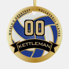 Der größte Volleyballspieler der Welt, Blau und We Keramik Ornament