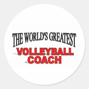 Der größte Volleyballtrainer der Welt Runder Aufkleber