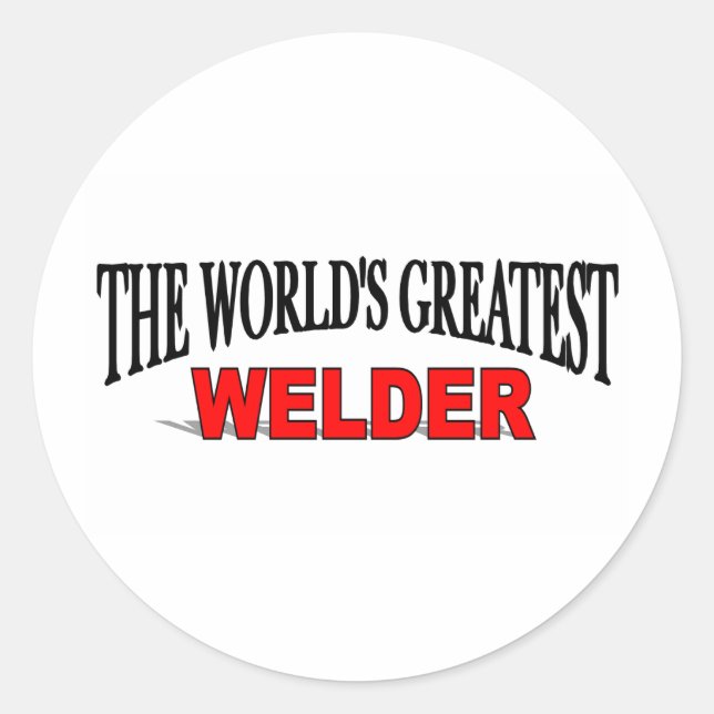Der größte Welter der Welt Runder Aufkleber (Vorderseite)