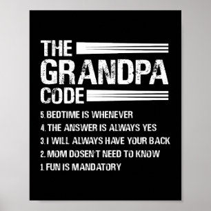 Der Großvater-Code Funny Großvater Poster