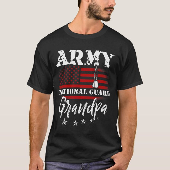 Der Großvater der US-Fahne der US-Nationalgarde mi T-Shirt (Vorderseite)