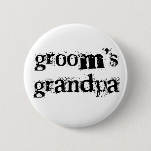 Der Großvater-Schwarz-Text des Bräutigams Button