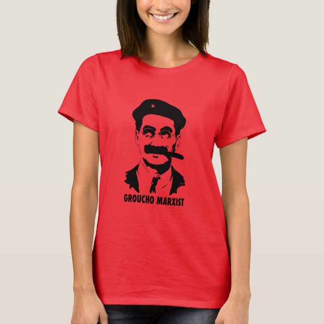 Der Groucho der Frauen Marxist-T - Shirt (Vorderseite)