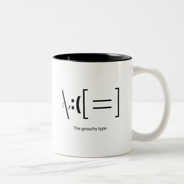 Der Grouchy-Typ Zweifarbige Tasse (Rechts)