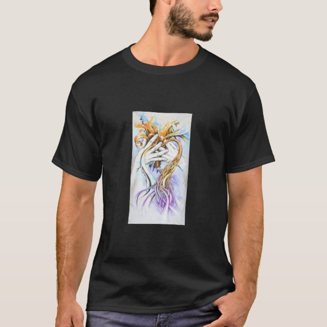 Der grundlegende dunkle T - Shirt Ihrer (Vorderseite)