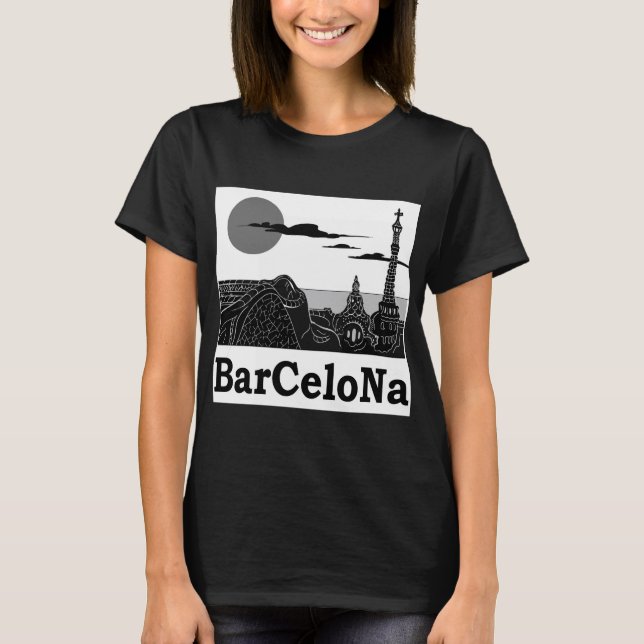 Der grundlegende T - Shirt Barcelona-Frauen (Vorderseite)