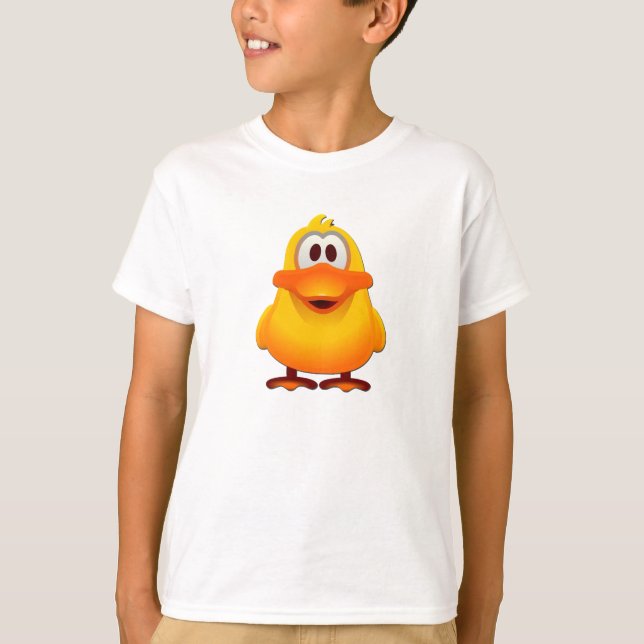 Der grundlegende T - Shirt w/logo der Enten-Jungen (Vorderseite)