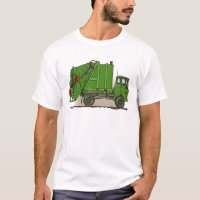 Der grüne Abfall-LKW bemannt T - Shirt