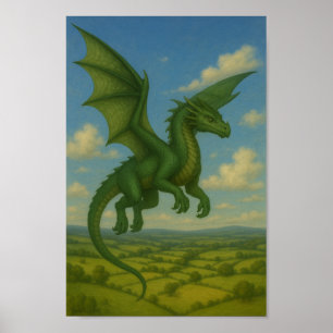 Der Grüne Drache im Flug - Der Zorn der Natur aus  Poster