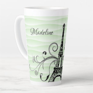 Der grüne Eiffelturm Blühe Latte-Tasse Milchtasse