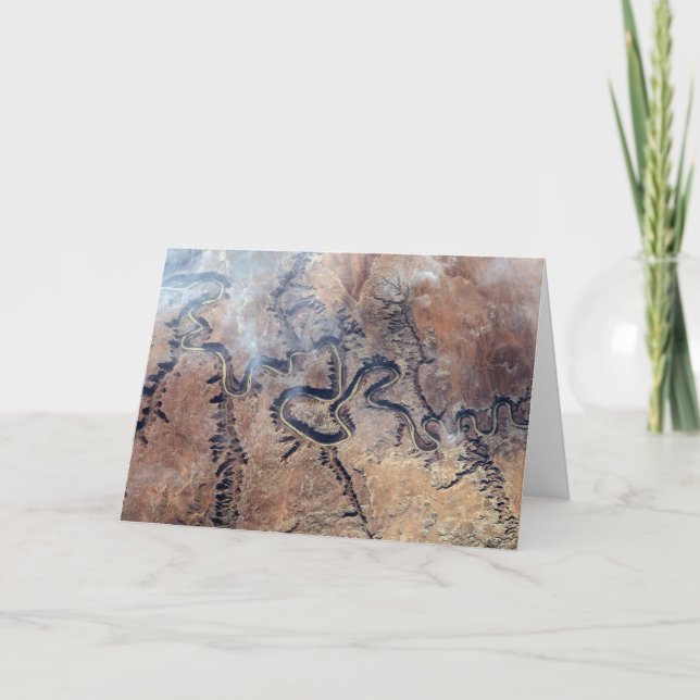 Der grüne Fluss mit seinen Nebenschluchten in Utah Karte (Vorderseite)