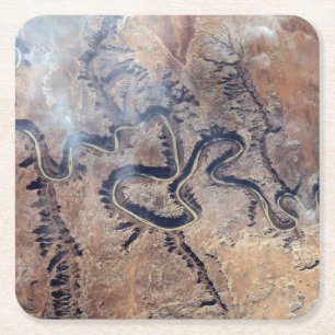 Der grüne Fluss mit seinen Nebenschluchten in Utah Rechteckiger Pappuntersetzer