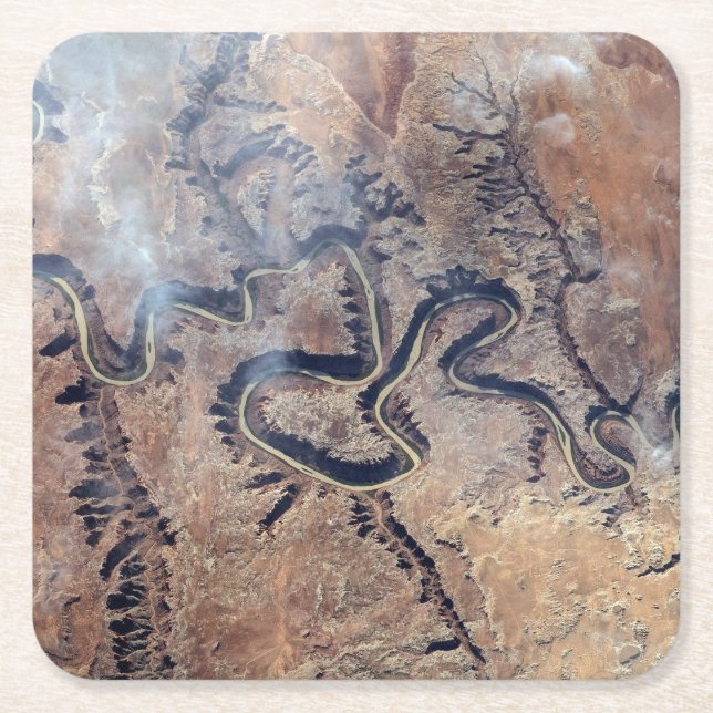 Der grüne Fluss mit seinen Nebenschluchten in Utah Rechteckiger Pappuntersetzer (Vorderseite)