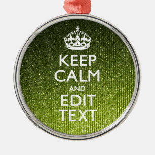 Der grüne Glamour Behalte Ihren Text beruhigen Silbernes Ornament