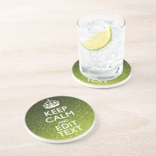 Der grüne Glamour Behalte Ihren Text beruhigen Untersetzer