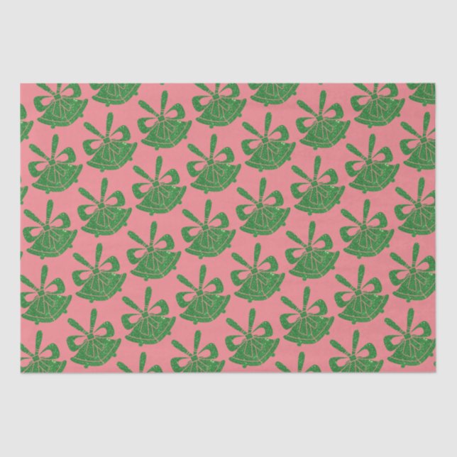 Der grüne Glitzer in Rosa Seidenpapier (Vorderseite)