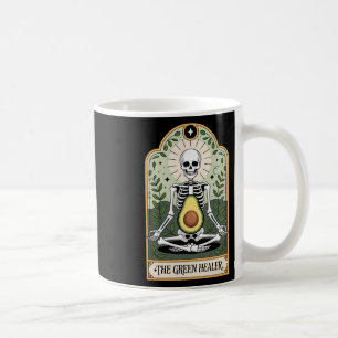 Der grüne Heiler Skelett Avocado Yoga Mystiker  Kaffeetasse