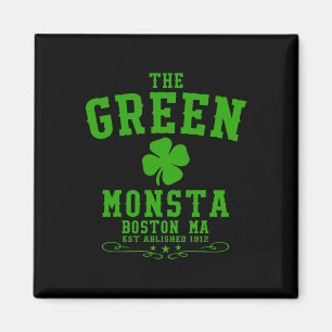 Der grüne Monsta Clic St Patricks Day Boston Name Magnet