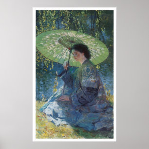 Der Grüne Parasol, 1909 Typ Rose Poster
