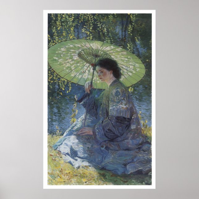 Der Grüne Parasol, 1909 Typ Rose Poster (Vorne)