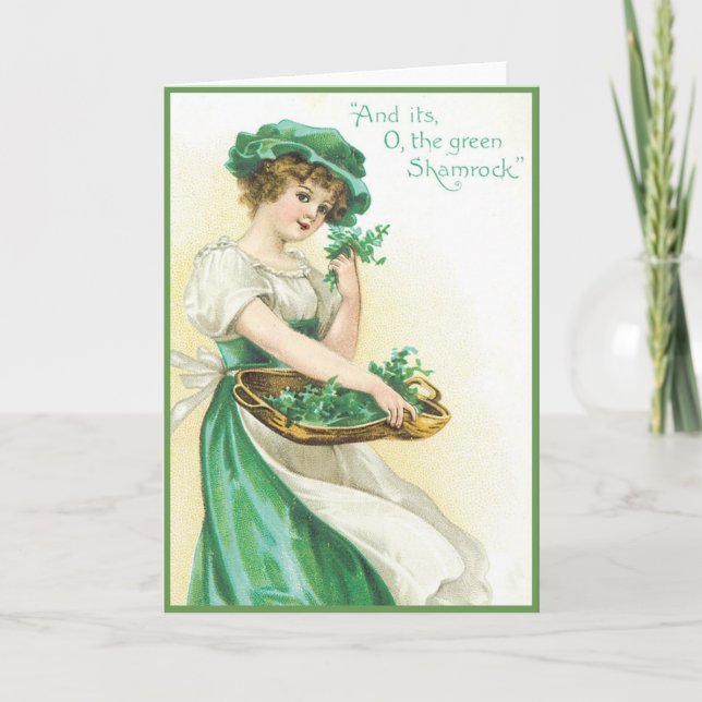 Der Grüne Shamrock Karte (Vorderseite)