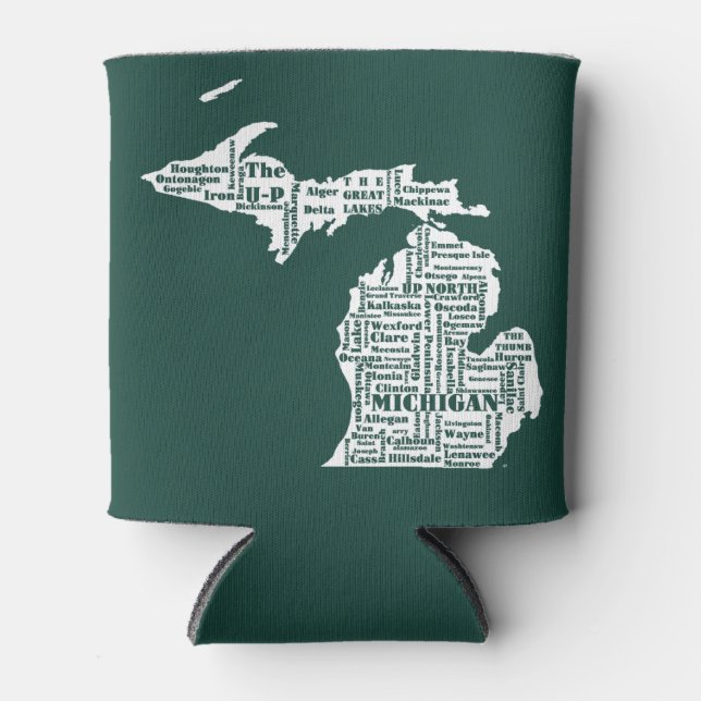 Der grüne Staat der Städte von Michigan Dosenkühler (Vorderseite)